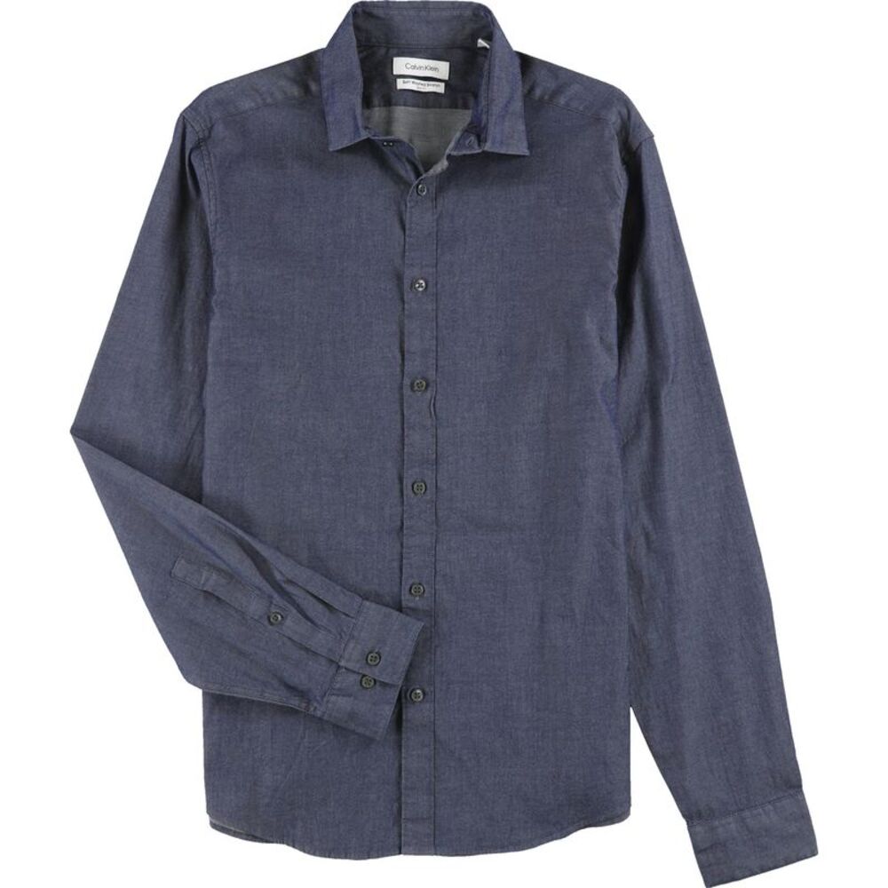Calvin Klein Mens Soft Washed Stretch Button Down Dress Shirt, NWT